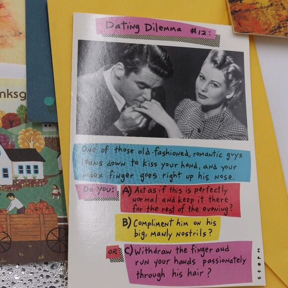 Vintage Lot of Greeting Cards Thanksgiving Christmas Birthday Funny Assorted Car - Picture 7 of 11